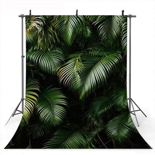 Spring Green Leaf Photography Backdrop for Photo Studio Jungle Forest Newborn Birthday Background Safari Party Photo Booth