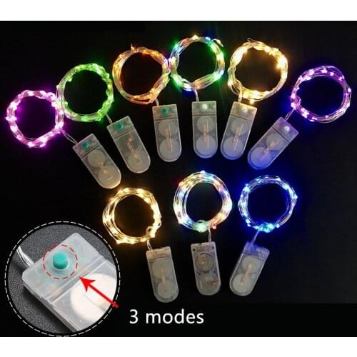 New 3 Modes Copper Wire LED Fairy String Light Christmas Garland Indoor Bedroom Home Wedding New Year Decoration Battery Powered