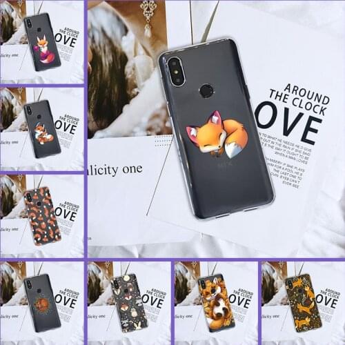 Kawaii Fox Animal Cute Flower Cartoon Silicone Phone Case For Xiaomi Mi Max Note 1 2 3 Back Cover For Xiaomi Mi Mix 1 2 2S 3
