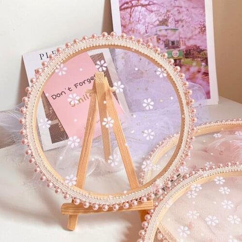 Pastoral style creative gift wooden jewelry decorative shelves earring display stand organizer holder countertop decoration