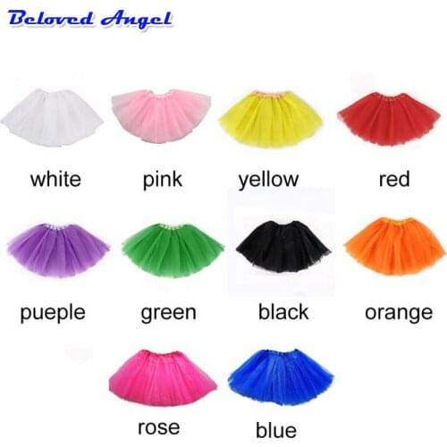 Summer Baby Girl Candy Color Half-length Tulle Tutu Skirt 14 Colors Ball Gown Age 2-7 Princess Girls Ballet Dancing Party Skirt