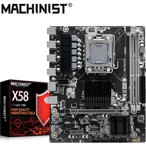 Machinist X58 LGA 1366 Motherboard Support REG ECC / Non-ECC Server Memory and Xeon Processor Support LGA 1366 CPU x58 V1608