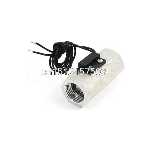 19mm G1/2" Metal Luquid Water Flow Sensor Switch Silver Tone