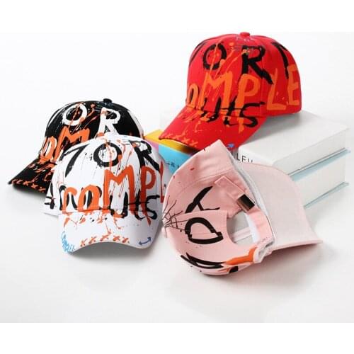 Fashion Personality Graffiti Baseball Cap All-match Casual Adjustable Sport Caps Korean Paternity Cotton Summer Outdoor Sunhat
