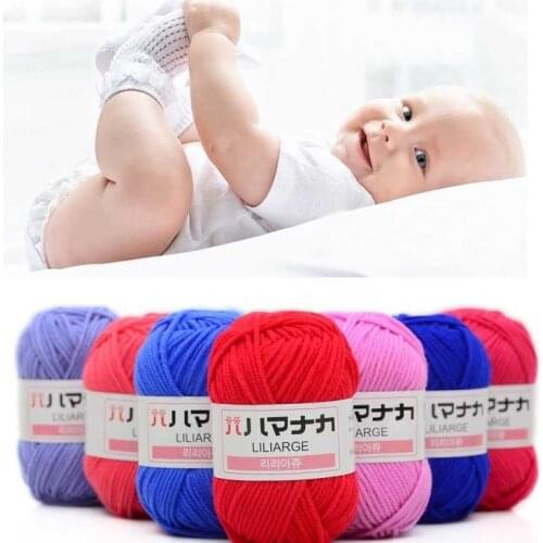 Milk Sweet Soft Cotton Baby Knitting Wool Yarn Thick Yarn Fiber Velvet Yarn Hand Knitting Wool Crochet Yarn for DIY Sweater