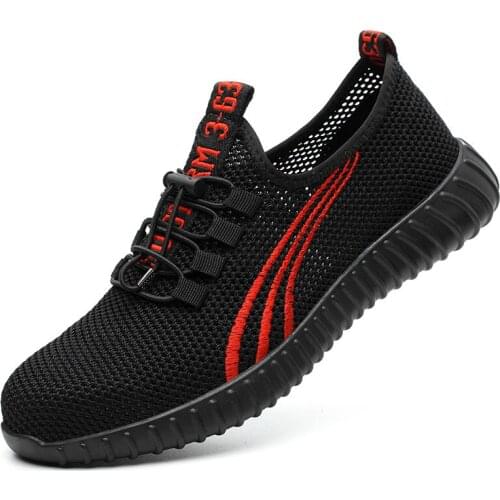 Safety Shoes Mens Steel Toe Lightweight Anti-smashing Unisex Work Sneakers breathable wear-resisting Both men and women