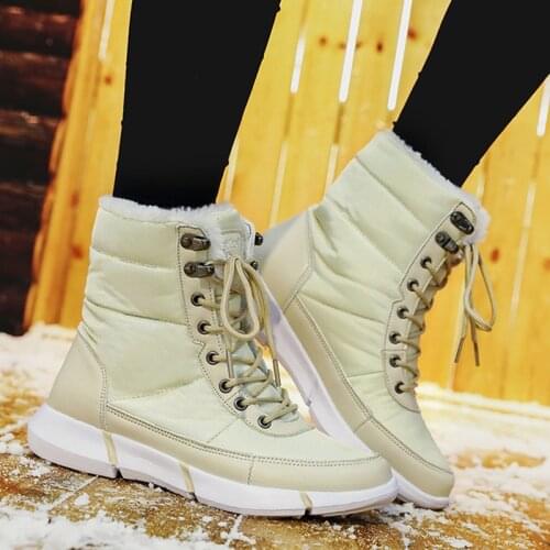 Mens Winter Shoes Snow Boots Men Comfortable Shoes Lace Up Fashion Platform Ankle Boots For Men Thick Fur Work Shoes For Men