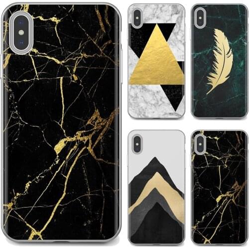 Soft TPU Phone Cover For Samsung Galaxy A10 A40 A50 A70 A3 A5 A7 A9 A8 A6 Plus 2018 2015 2016 2017 marble tri black gold hellip