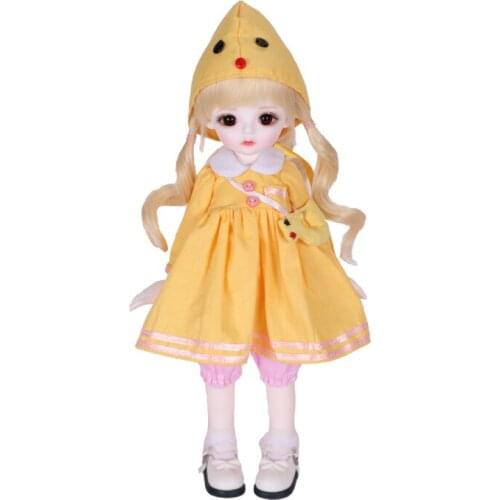 Set BJD doll SD doll 1/6 female doll Cream marshmallow joint movable doll gift