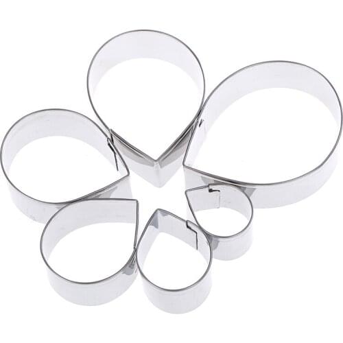 NEW 6 Pcs/set Rose Flower Petal Pastry 3D Mould Cookie Cutters Fondant Cake Biscuit DIY Baking Mold Party Wedding Decor