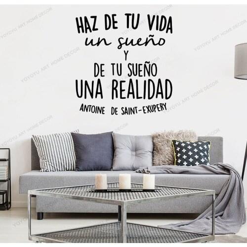 NEW Spanish Arrive Sentences Wall Stickers Decal Quote Room Decoration Wall Decals Sticker Vinyl Wallpaper Poster Mural cx2048