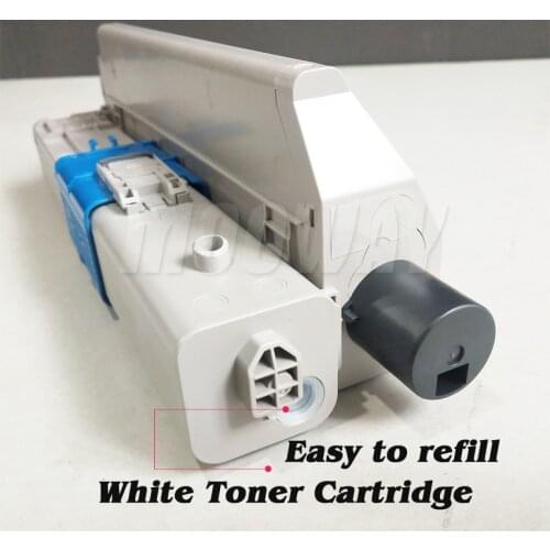New Compatible white toner cartridge for OKI C332 C332dn MC363 MC363dn with chip and white powder