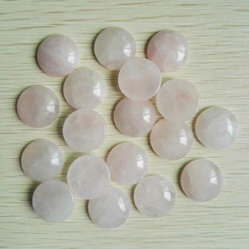 Wholesale 30pcs/Lot Nature rose quratz CAB Cabochon round shape Stone Beads size 20x20mm Free shipping
