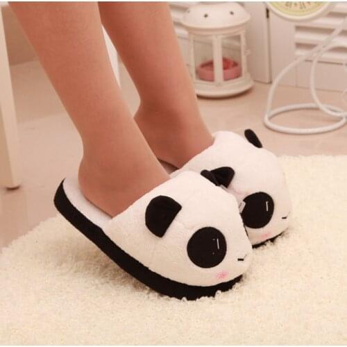 Plush panda shoes couples slipper cute super soft warm home house winter slippers Children Women gifts plush rabbit slippers