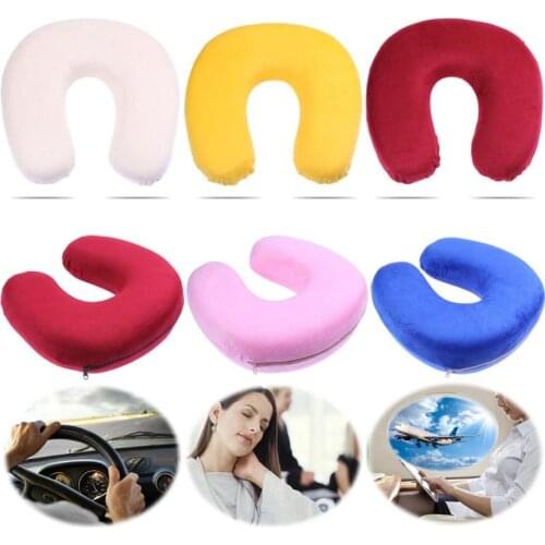 Neck Pillow Memory Foam U Shape Car Pillow Neck Head Support Office Cushion Car Headrest Neck Pillows Car-styling