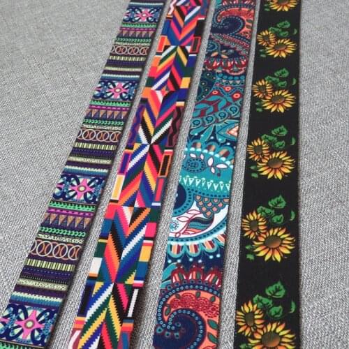 1 Yard Width 1 Inch 25mm Printed Webbing Backpack Bag Belt Strap Lanyard Dog Collar Leads Harness Garment Sewing DIY Accessory