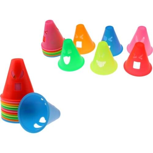 24Pcs Skateboard Inline Roller Skating Agility Training Sport Cones Slalom