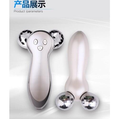 2Pcs/Lot 3D V Face Roller Ball Microcurrent Facial Massager Full Bady Slimming Shaping Device Fat Burner Weight Lossing Tool