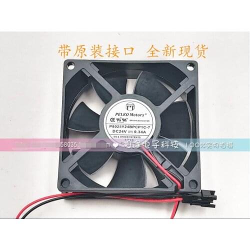 SERVO R8025Y24BPCP1C-7 DC 24V 0.34A 2-wire 80x80x25mm Server Cooling Fan