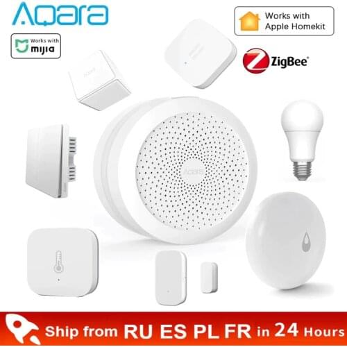 Xiaomi Aqara Smart Home Kits Gateway 3 Aqara Hub Wireless Switch Human Humidity Water Door Sensors Relay Module For Home Kit App