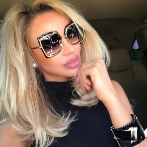 Cat Eye Pink Sunglasses Woman Shades Mirror Female Square Sun Glasses For Female Coating Gafas 2018 Fashion Brand Sunglasses Men