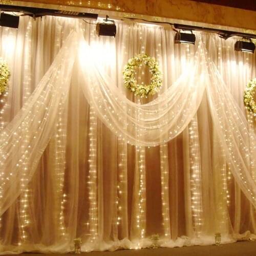 3x1/3x2/3x3m LED Icicle String Lights Christmas Fairy Lights Garland Outdoor Home for Wedding/Party/Curtain/Garden Decoration