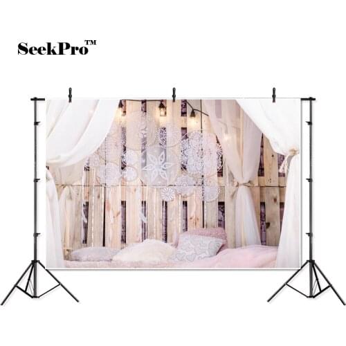 Thin vinyl curtain wooden wall dreamcatcher baby children Photo Backgrounds Professional Indoor Photographic studio Backdrops