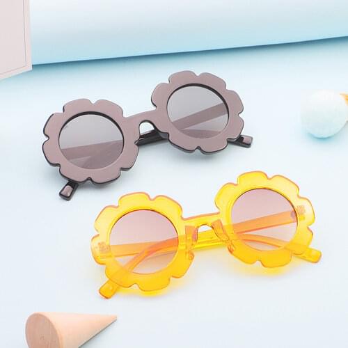 New Vintage Kids Sunglasses Child Sun Glasses Round Flower Gafas Baby Children UV400 Sport Sunglasses Girls Boys Oculos De Sol