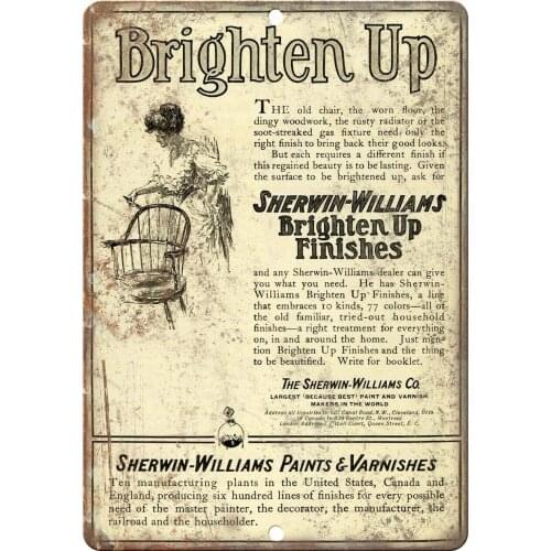 Sherwin Williams Paint Theme 12x8 Inch Metal Tin Sign Wall Decor Kitchen Garage Bar Home