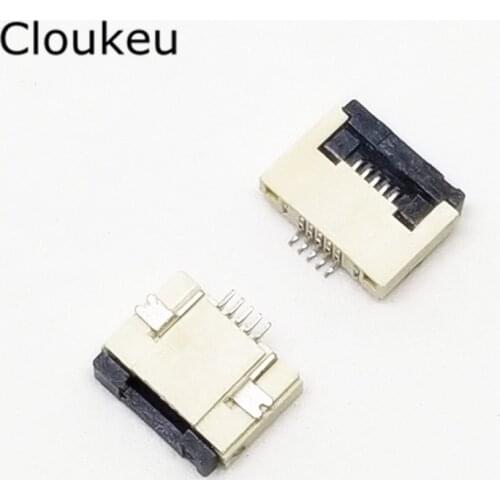 10Pcs FPC Connector cable socket 0.5MM 5Pin Clamshell Bottom Contact Type