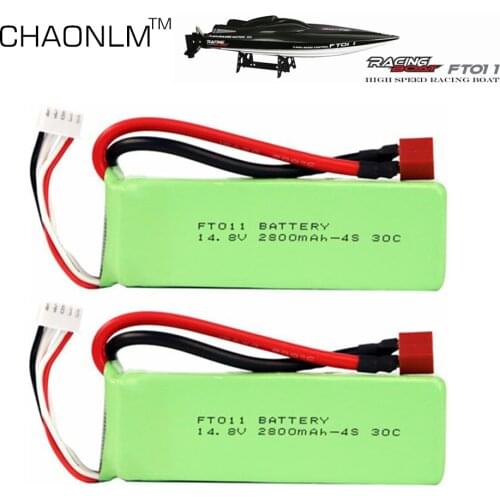 2pcs 2800mah 14.8V BATTERY RC 4s Lipo Battery 14.8V 30C 803496-4s for FT010 FT011 RC boat RC Helicopter Airplanes Car Quadcopter