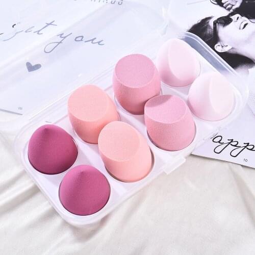 4/8Pc/Box Water Drop Cosmestic Wet and Dry Use Cosmetic Puff Accessories Tools Colorful Face Makeup Puff Sponges Set Beauty Egg