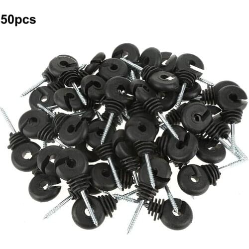 50/100pcs Electric Fence Insulator Screw-in Insulator Fence Screw In Posts Wire Safe Agricultural Garden Supplies Accessories