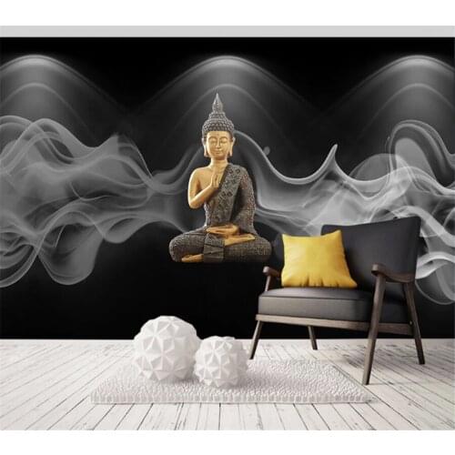Wellyu Customized large mural wallpaper 3d new Chinese Zen Buddhist background living room bedroom background wallpaper
