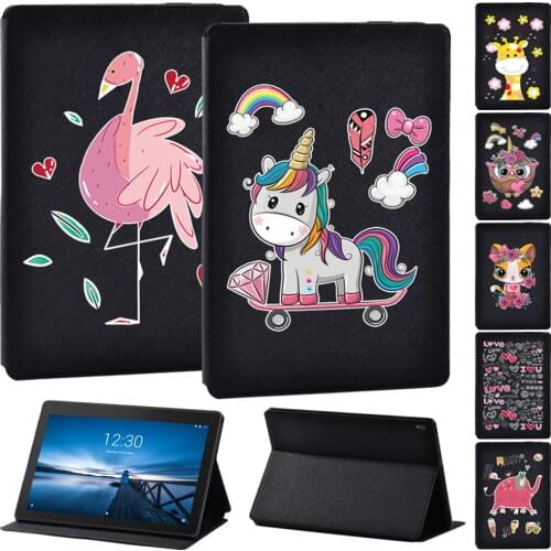 For Lenovo Tab M10/Tab M10 Plus/Tab E10 Tablet Case PU Leather Anti-Dust Cover Case + Free Stylus