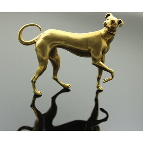 Pure Copper Sausage Dog Brass Solid Wealth Dog Handicraft Tea Pet 12ZodiacDog Feng Shui Lovely China FengShui