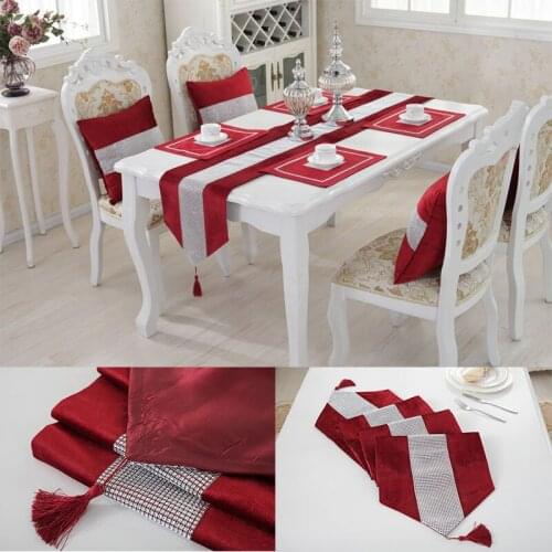 Flannel Table Runner Luxury Kitchen Runners With Rhinestones For Christmas Wedding Home Dinning Coffee Table Decor 30*180cm/pc