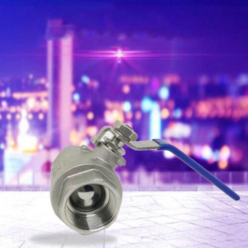 304 1/2" 3/4"1" 2P two-piece stainless steel controller full-bore ball controller with vinyl handle threaded controller