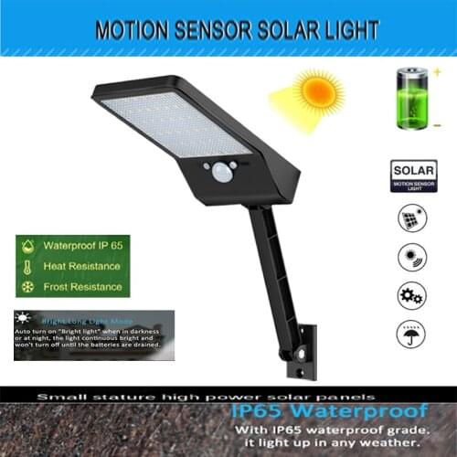 Upgraded 48 leds PIR Motion Sensor Lamp IP65 Waterproof Outdoor remote control solar street light Garden Yard Emergency Se