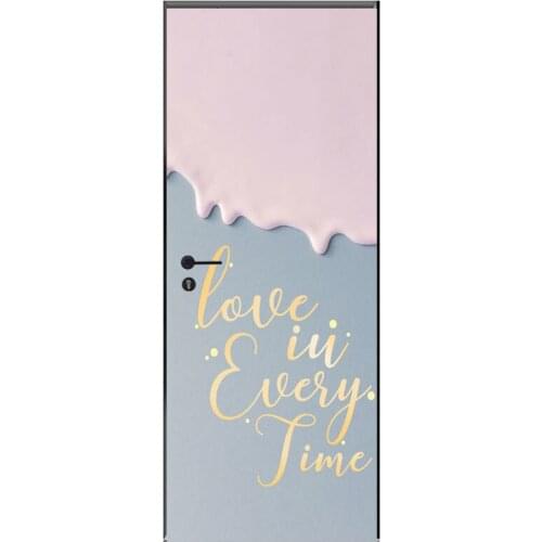 Cartoon Door Sticker Home Goods Self-adhesive PVC London Decor Door Wallpaper Refrigerator Sticker for Bedroom Home Decoration