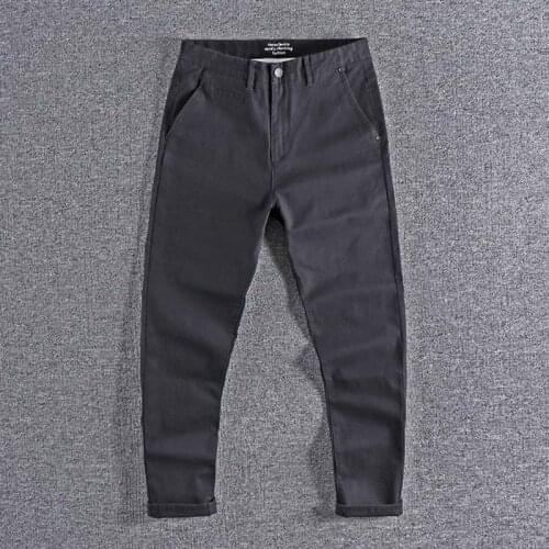 2020 new Mens casual pants four seasons slim legs long pants mens trend versatile small straight tube business trousers 0339