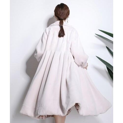 Nerazzurri Winter Faux Fur Coat women 2019 furry thicken full skirt fake sheared mink fur coats plus size outwear 5xl 6xl 7xl