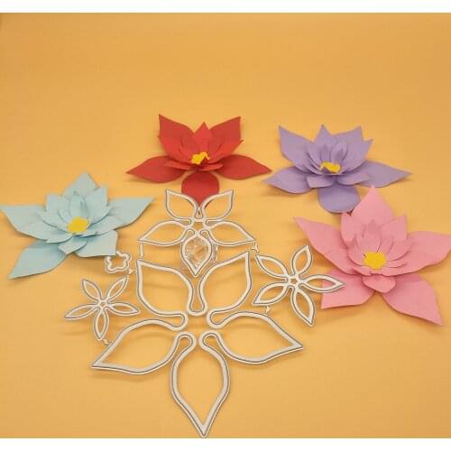New 5 in 1 flower metal cutting mold photo album cardboard DIY gift card decoration embossed crafts