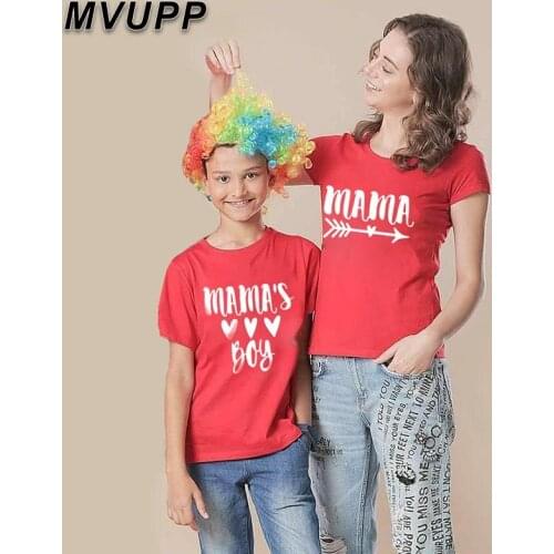 Family outfits mommy and me clothes summer tshirt provided baby boy and mama family look Print Baby TShirt Short Sleeve looking