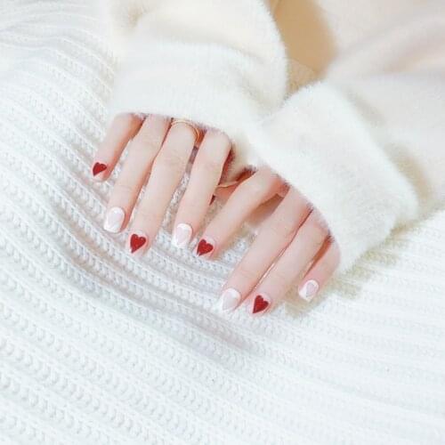 Popular Fashion Love Heart Pattern Nail Art Fake Nail Sticker DIY Nail Art Accessories