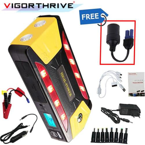 Portable Mini Multifunction Emergency Car Jump Starter Discharge Rate Diesel Auto Power Bank 12V Booster Start Jumper Battery