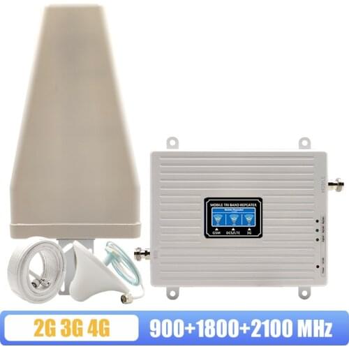 Saudi Arabia Mobily Zain Cellular Network Repeater 2g 3g 4g Communication Antenna 900 1800 2100 EU UK Plug Cellular Amplifier