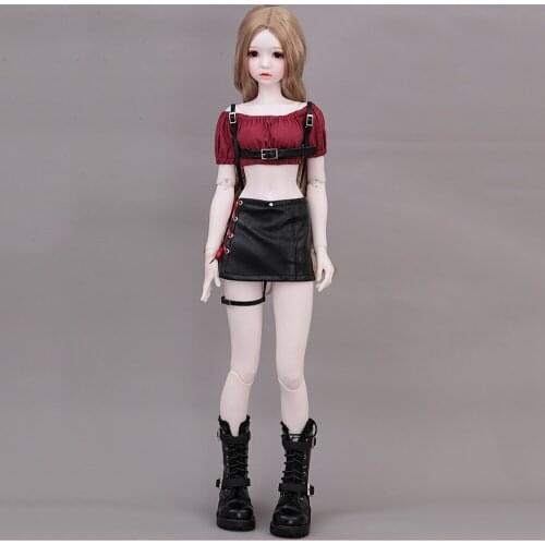 BJD/SD Doll 1/3 Emma Sling Skirt Black Suit Female Articulated Resin Doll for Fans Gift