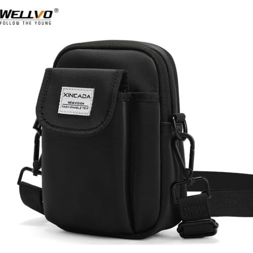 Mens Shoulder Bag Mini Waist Messenger Bags Men Travel Crossbody Bag Handbags Fashion Male Phone Money Belt Wallet Purse X94C