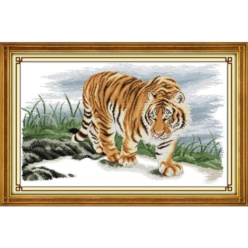 Joy Sunday Cross Stitch King Stamped Cross Stitch 11&14CT DIY Embroidery Needlework Home Decor Wall Floral Painting for Gift